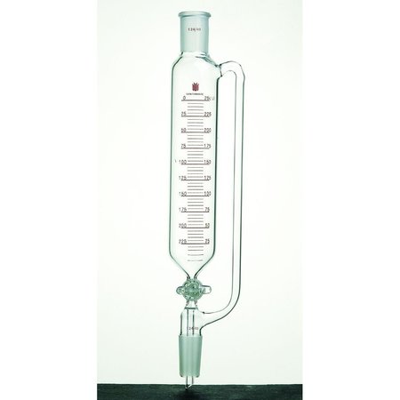 SYNTHWARE FUNNEL, PRESSURE EQUALIZING, GLASS STOPCOCK, 60mL, 24/40, 2mm. F622460G